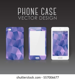 Case for mobile phone with polygonal mosaic