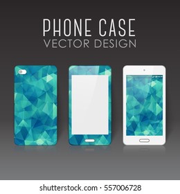 Case for mobile phone with polygonal mosaic