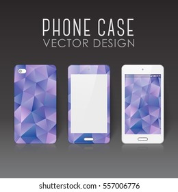 Case for mobile phone with polygonal mosaic
