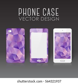 Case for mobile phone with polygonal mosaic
