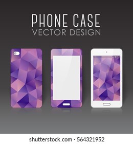 Case for mobile phone with polygonal mosaic
