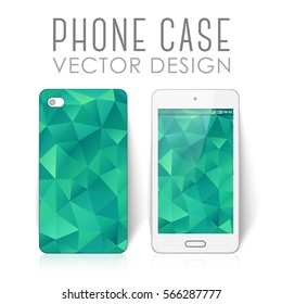 Case for mobile phone with polygonal mosaic