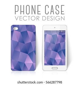 Case for mobile phone with polygonal mosaic