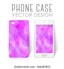 Case for mobile phone with polygonal mosaic