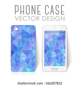 Case for mobile phone with polygonal mosaic