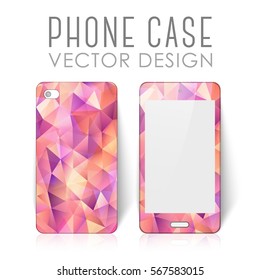 Case for mobile phone with polygonal mosaic