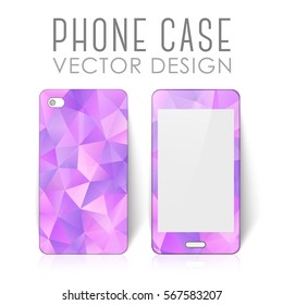 Case for mobile phone with polygonal mosaic