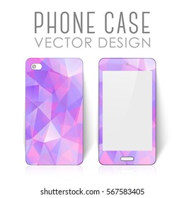 Case for mobile phone with polygonal mosaic