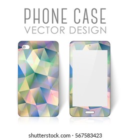 Case for mobile phone with polygonal mosaic