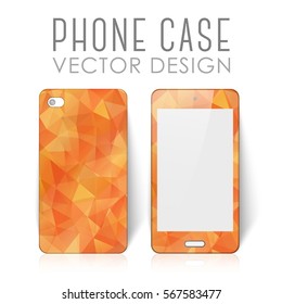 Case for mobile phone with polygonal mosaic