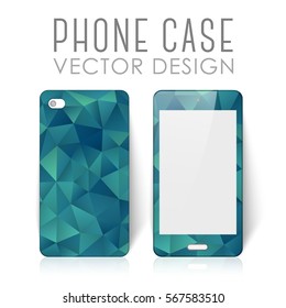 Case for mobile phone with polygonal mosaic