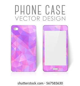 Case for mobile phone with polygonal mosaic