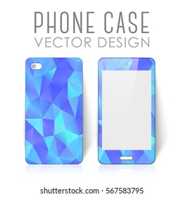 Case for mobile phone with polygonal mosaic