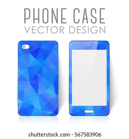 Case for mobile phone with polygonal mosaic