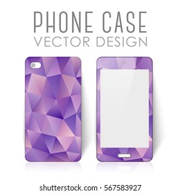 Case for mobile phone with polygonal mosaic