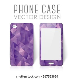 Case for mobile phone with polygonal mosaic