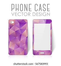 Case for mobile phone with polygonal mosaic