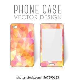 Case for mobile phone with polygonal mosaic