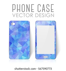 Case for mobile phone with polygonal mosaic