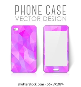 Case for mobile phone with polygonal mosaic