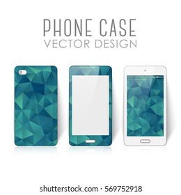 Case for mobile phone with polygonal mosaic