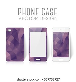 Case for mobile phone with polygonal mosaic