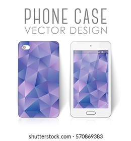 Case for mobile phone with polygonal mosaic