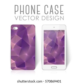 Case for mobile phone with polygonal mosaic