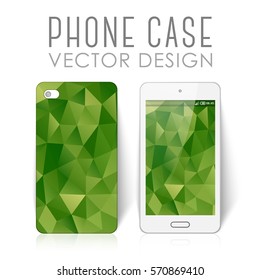 Case for mobile phone with polygonal mosaic