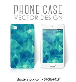 Case for mobile phone with polygonal mosaic