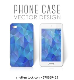 Case for mobile phone with polygonal mosaic