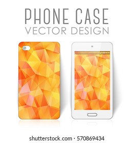 Case for mobile phone with polygonal mosaic