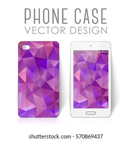Case for mobile phone with polygonal mosaic