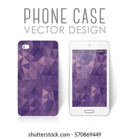 Case for mobile phone with polygonal mosaic