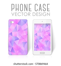 Case for mobile phone with polygonal mosaic