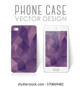 Case for mobile phone with polygonal mosaic