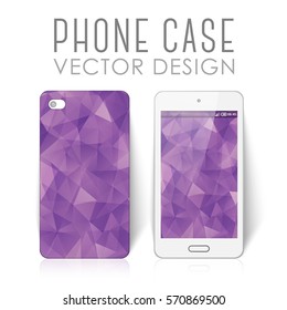 Case for mobile phone with polygonal mosaic
