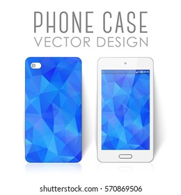 Case for mobile phone with polygonal mosaic