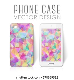 Case for mobile phone with polygonal mosaic