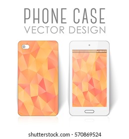 Case for mobile phone with polygonal mosaic