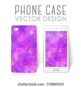 Case for mobile phone with polygonal mosaic