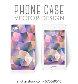 Case for mobile phone with polygonal mosaic
