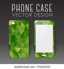 Case for mobile phone with polygonal mosaic