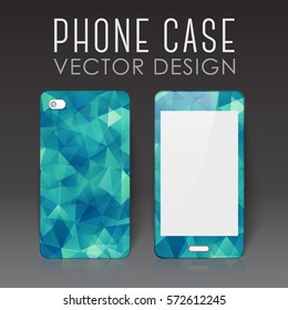 Case for mobile phone with polygonal mosaic