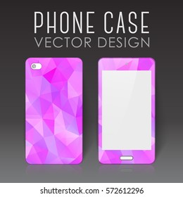 Case for mobile phone with polygonal mosaic