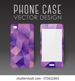 Case for mobile phone with polygonal mosaic