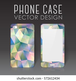 Case for mobile phone with polygonal mosaic