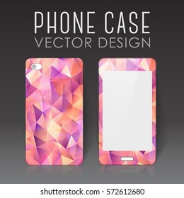 Case for mobile phone with polygonal mosaic