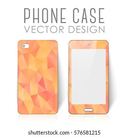 Case for mobile phone with polygonal mosaic