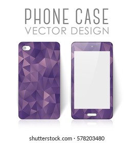 Case for mobile phone with polygonal mosaic
